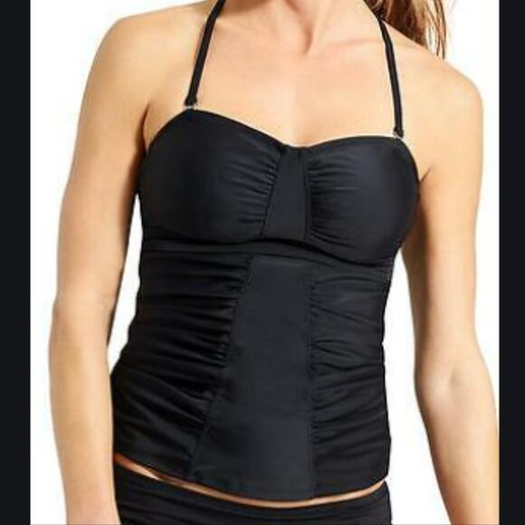 Athleta Other - Athleta Tankini Top NWT Waterfall Bandeau Black 32 B/C